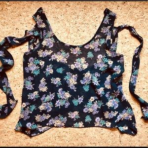 Bohemian flowy flower pattern top